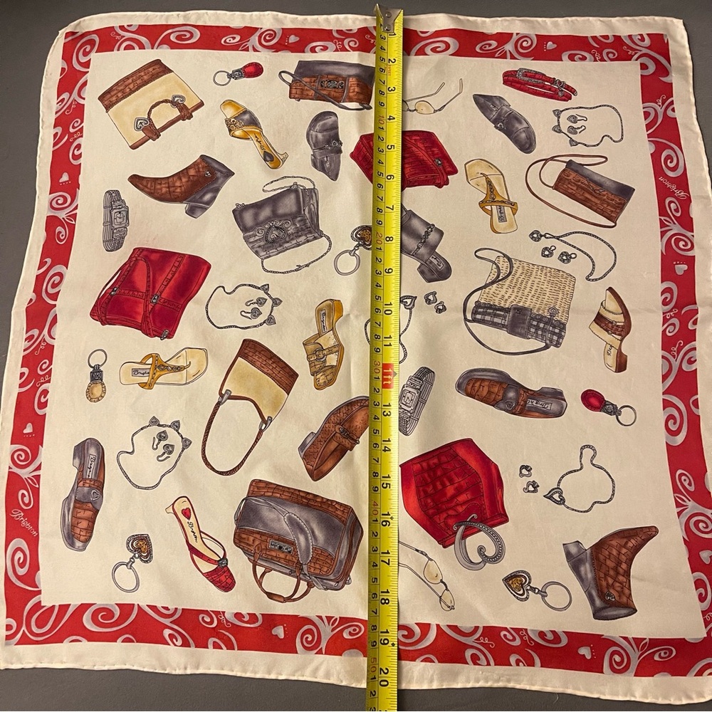 Brighton Red and Cream Swirl Scarf - Picture 6 of 7